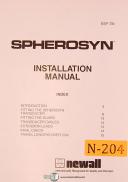 Newhall-Newhall Spherosyn, ESP 739 & 1293, Measuring System, Installation Manual-1293-ESP 739-01